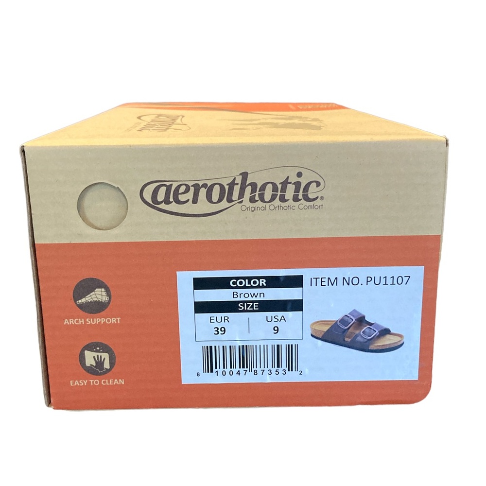 Aerothotic Women’s Arch Support Cork Footbed Slide Sandals - Picture 7 of 8